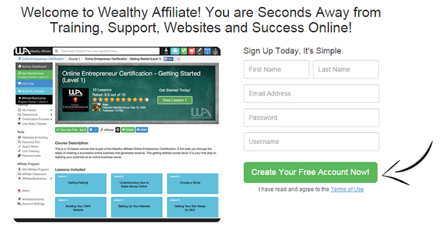 wealthy affiliate free account